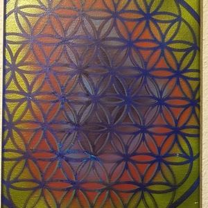 Original signed airbrush art canvas 8x10 blackligh